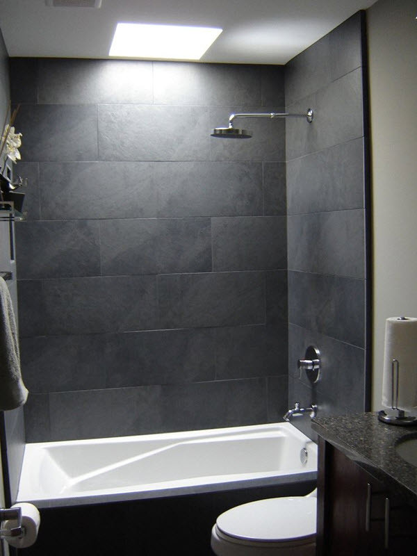 Grey Tile Bathroom Ideas
 37 grey slate bathroom wall tiles ideas and pictures