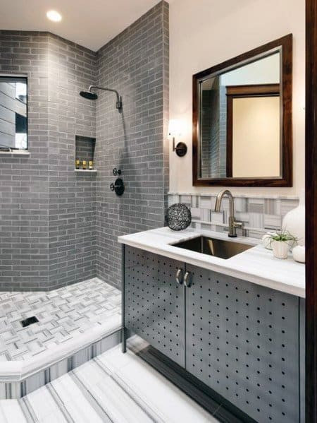 Grey Tile Bathroom Ideas
 Top 60 Best Grey Bathroom Tile Ideas Neutral Interior