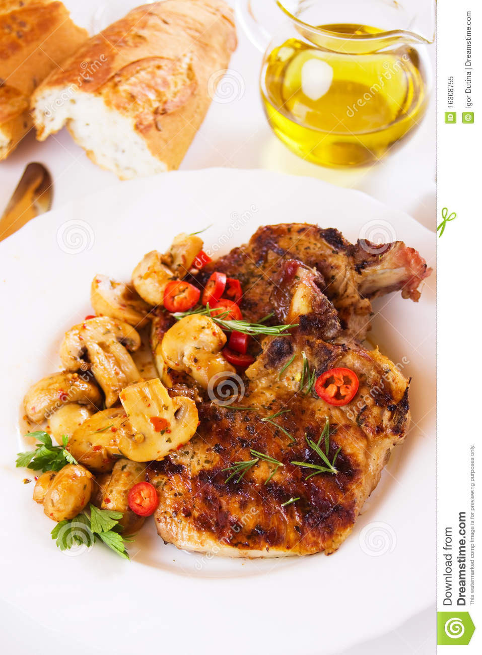 Grilled Pork Loin Chops
 Grilled pork loin chops stock image Image of grilled