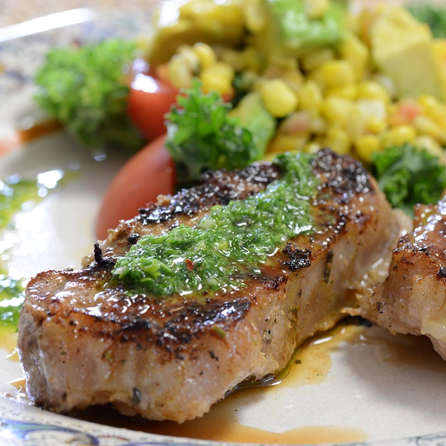 Grilled Pork Loin Recipe
 Grilled Iberico Pork Loin with Chimichurri and Corn