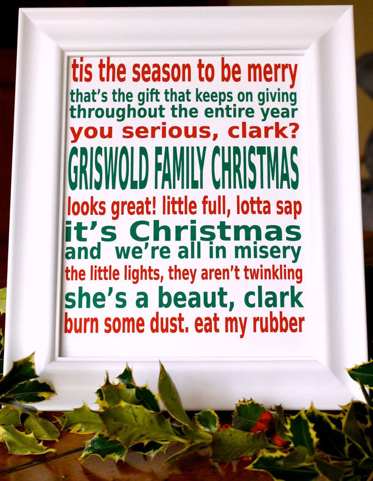 Griswold Christmas Quotes
 National Lampoons Christmas Vacation printable movie quote