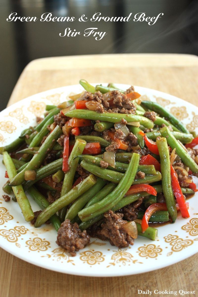 Ground Beef And Vegetable Stir Fry
 Green Beans and Ground Beef Stir Fry Recipe
