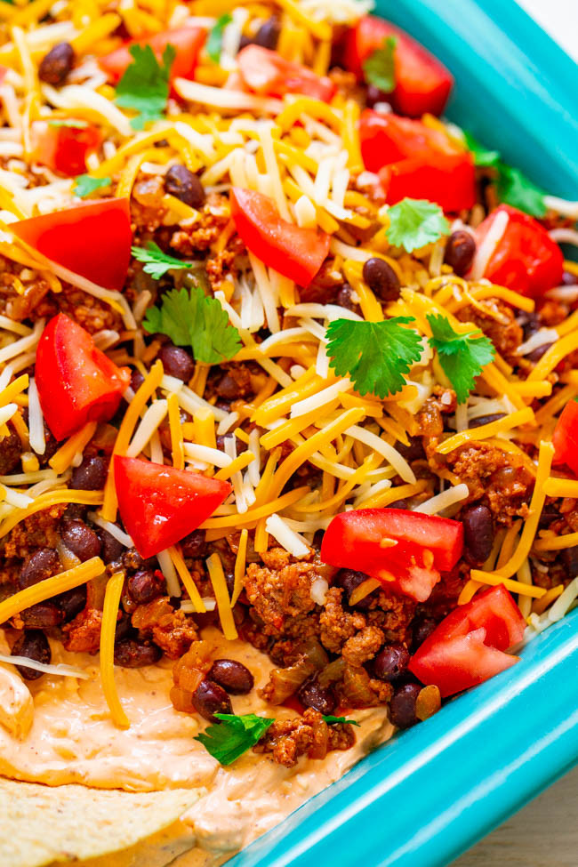 Ground Beef Dip Recipe
 Layered Taco Dip Recipe Ready in 15 Minutes Averie Cooks