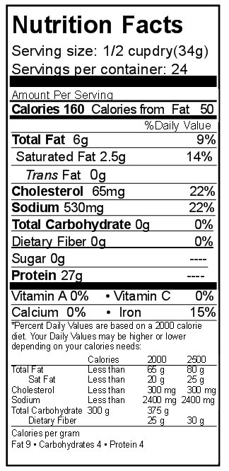 Ground Beef Nutritional Information
 Rainy Day Ground Beef Freeze Dried Meat 29 oz size 10 can