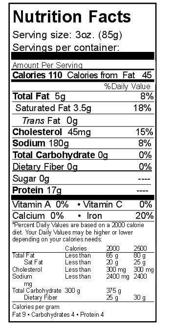 Ground Beef Nutritional Information
 Rainy Day Ground Beef Signature Meat