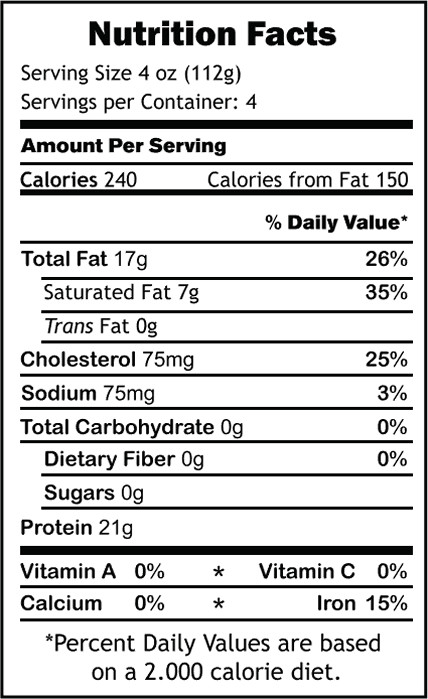 Ground Beef Nutritional Information
 Ground Beef Nutrition Facts NutritionWalls