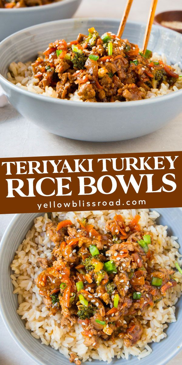 Ground Turkey Teriyaki
 Teriyaki Turkey Rice Bowl Recipe
