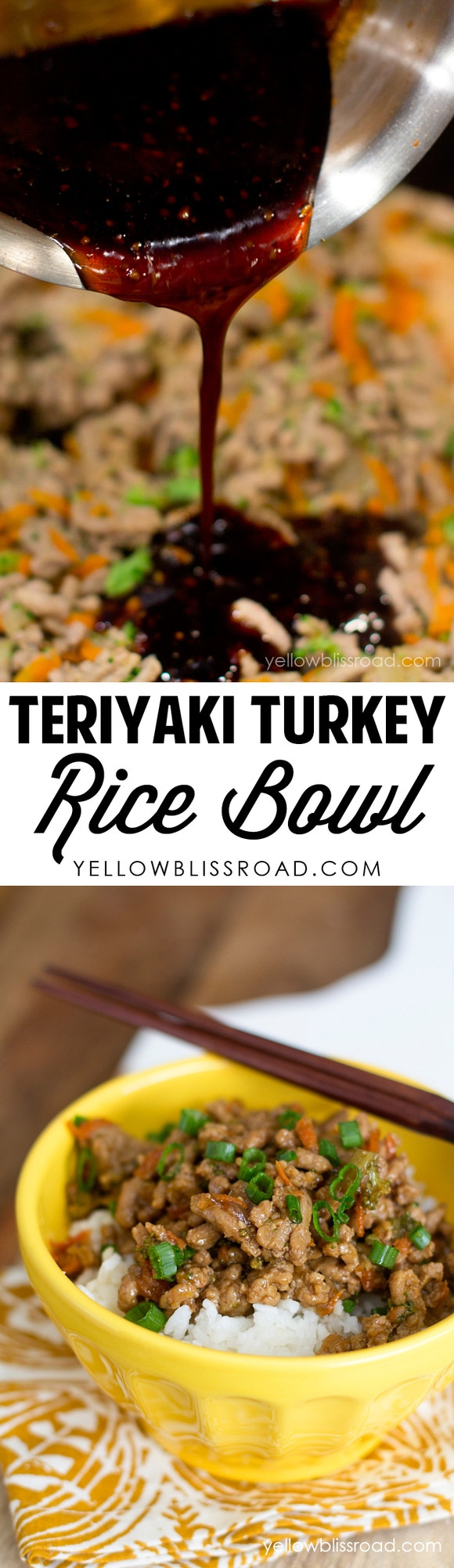 Ground Turkey Teriyaki
 Teriyaki Turkey Rice Bowl