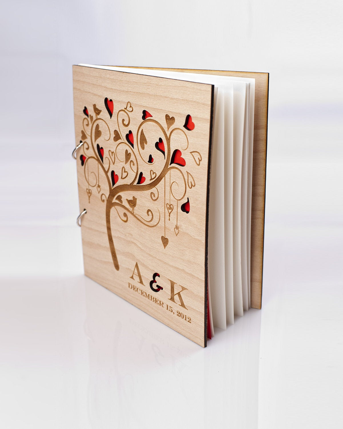 Guest Book For Weddings
 Custom Wood Wedding Guest Book Wedding Present Christmas