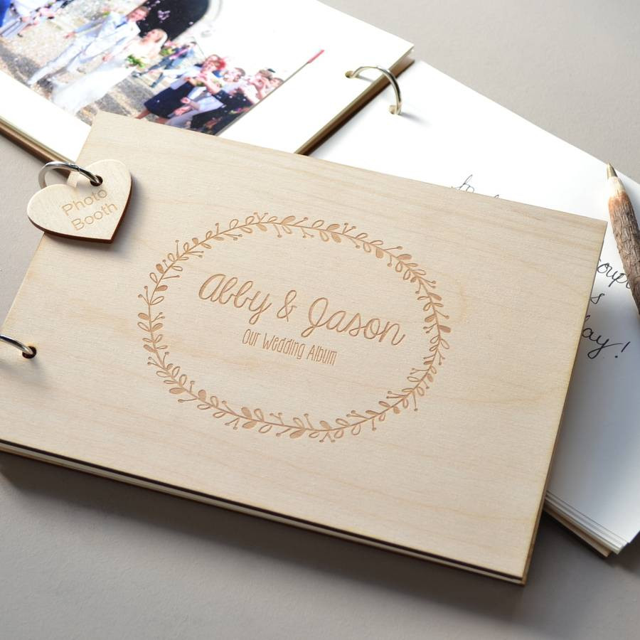 Guest Book For Weddings
 Personalised Wreath Wedding Guest Book By Clouds And