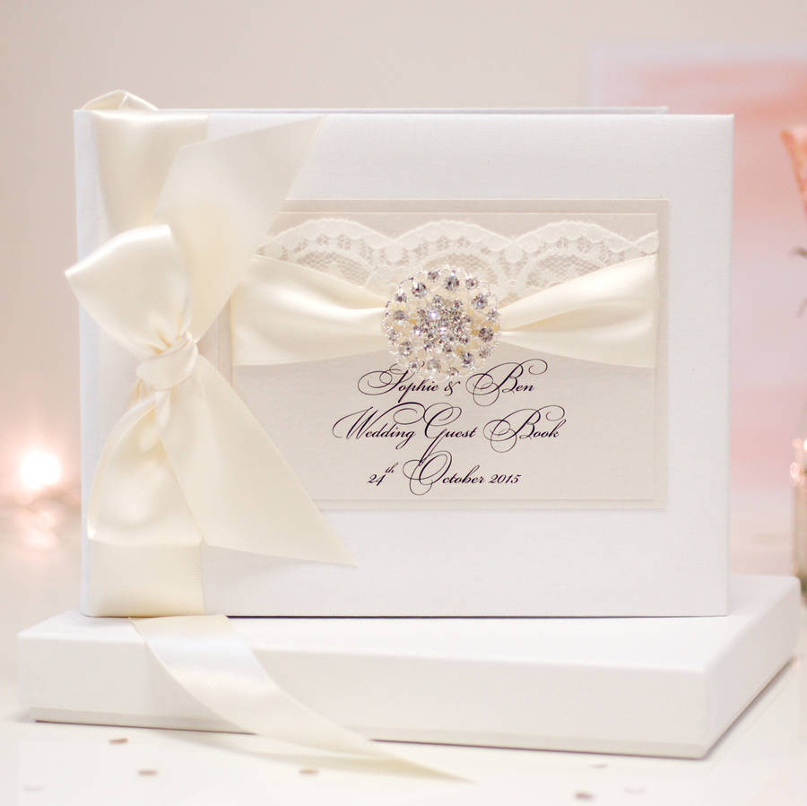 Guest Book Wedding Uk
 Opulence Wedding Guest Book Personalised By The Luxe Co