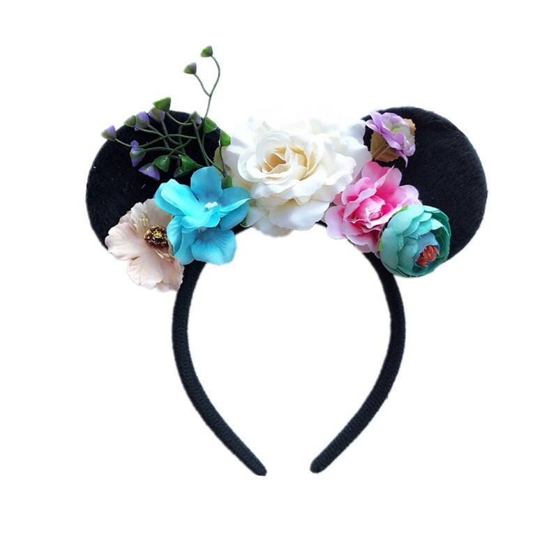 Hair Bands For Kids
 New Fashion Mouse Ears Hairband With Artificial flower