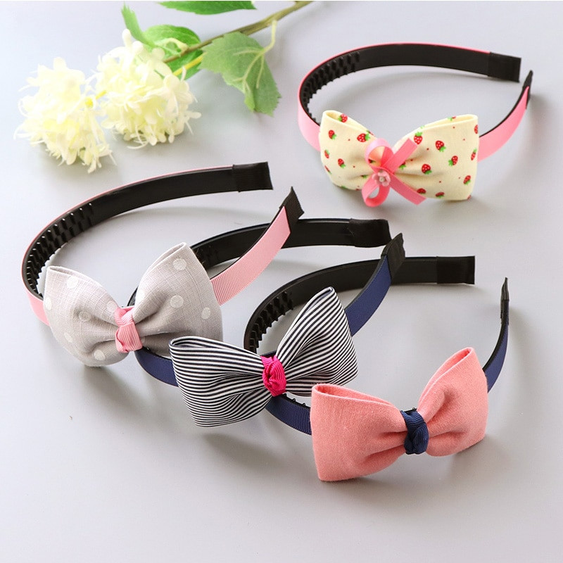 Hair Bands For Kids
 Fashion Children Plastic Headband Cute Big Bows Flower
