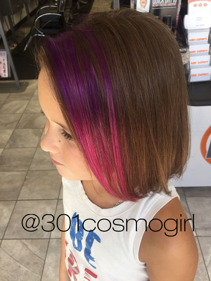 Hair Color For Kids
 These purple pink pravana ombré peekaboos are perfect for