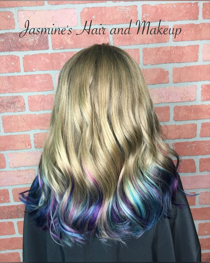 Hair Color For Kids
 Purple blue dip dye ombre kids hair