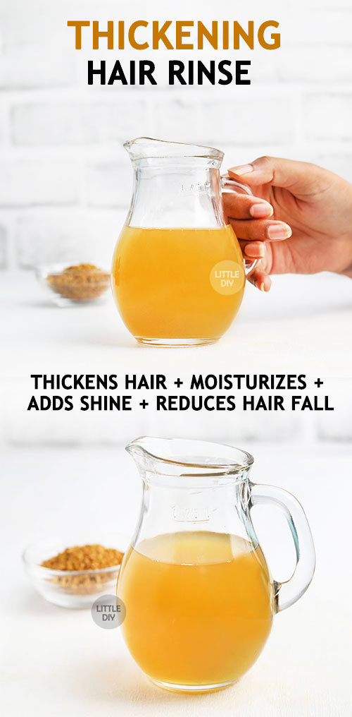 Hair Rinses DIY
 HAIR THICKENING RINSE LITTLE DIY