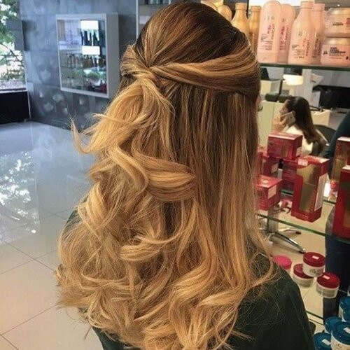 Half Curly Half Straight Hairstyles
 50 Half Up Half Down Hairstyles You ll Totally Love