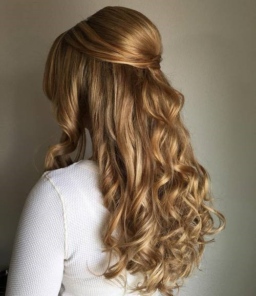 Half Up Half Down Curled Prom Hairstyles
 50 Half Up Half Down Hairstyles for Everyday and Party Looks