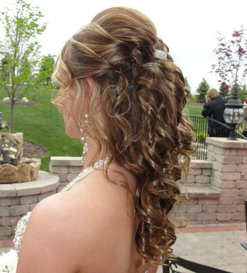 Half Up Half Down Curled Prom Hairstyles
 Most Delightful Wavy or Curly Hairstyles for Short Half