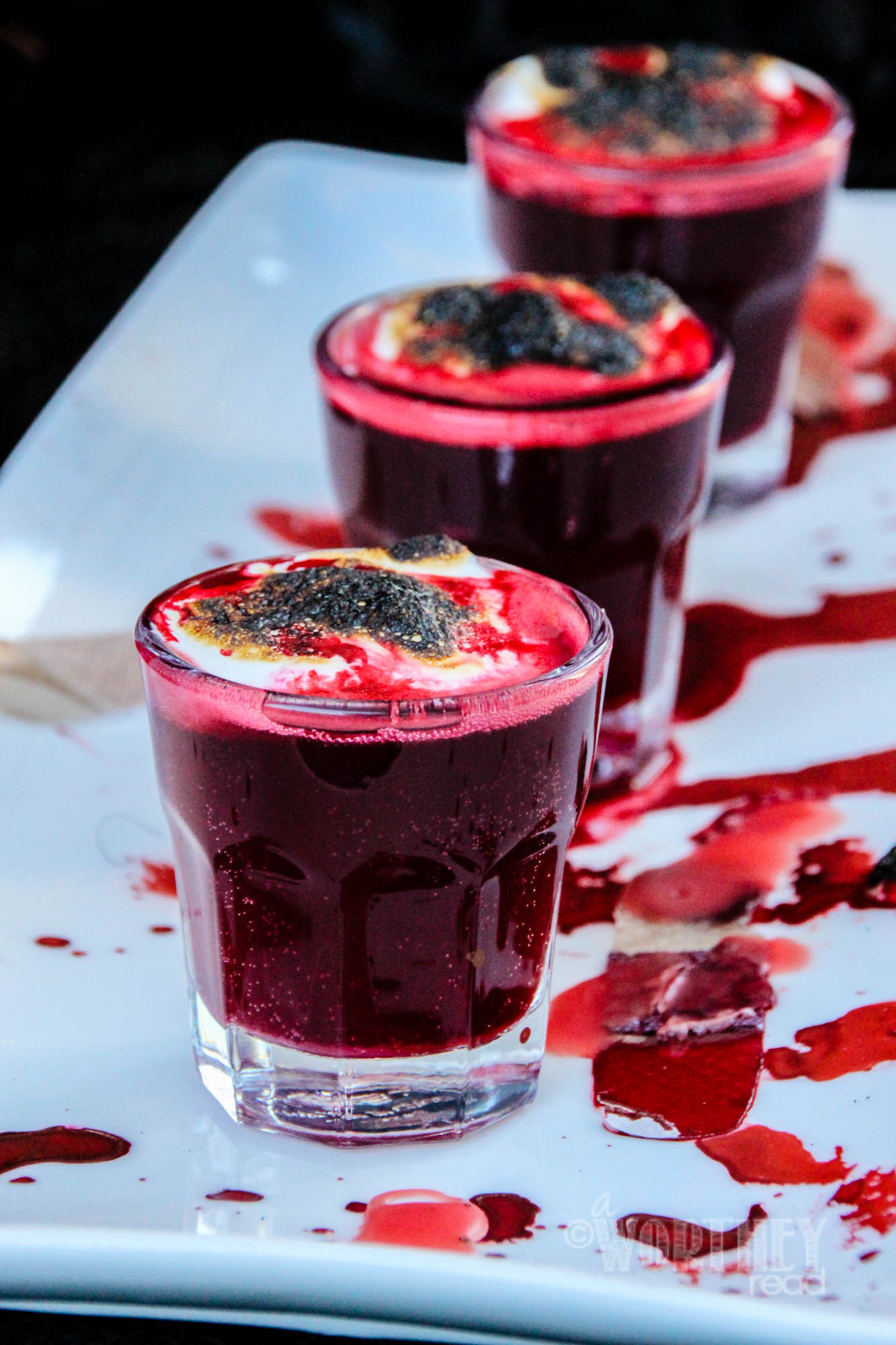 Halloween Alcohol Drinks
 Blood Clot Shots