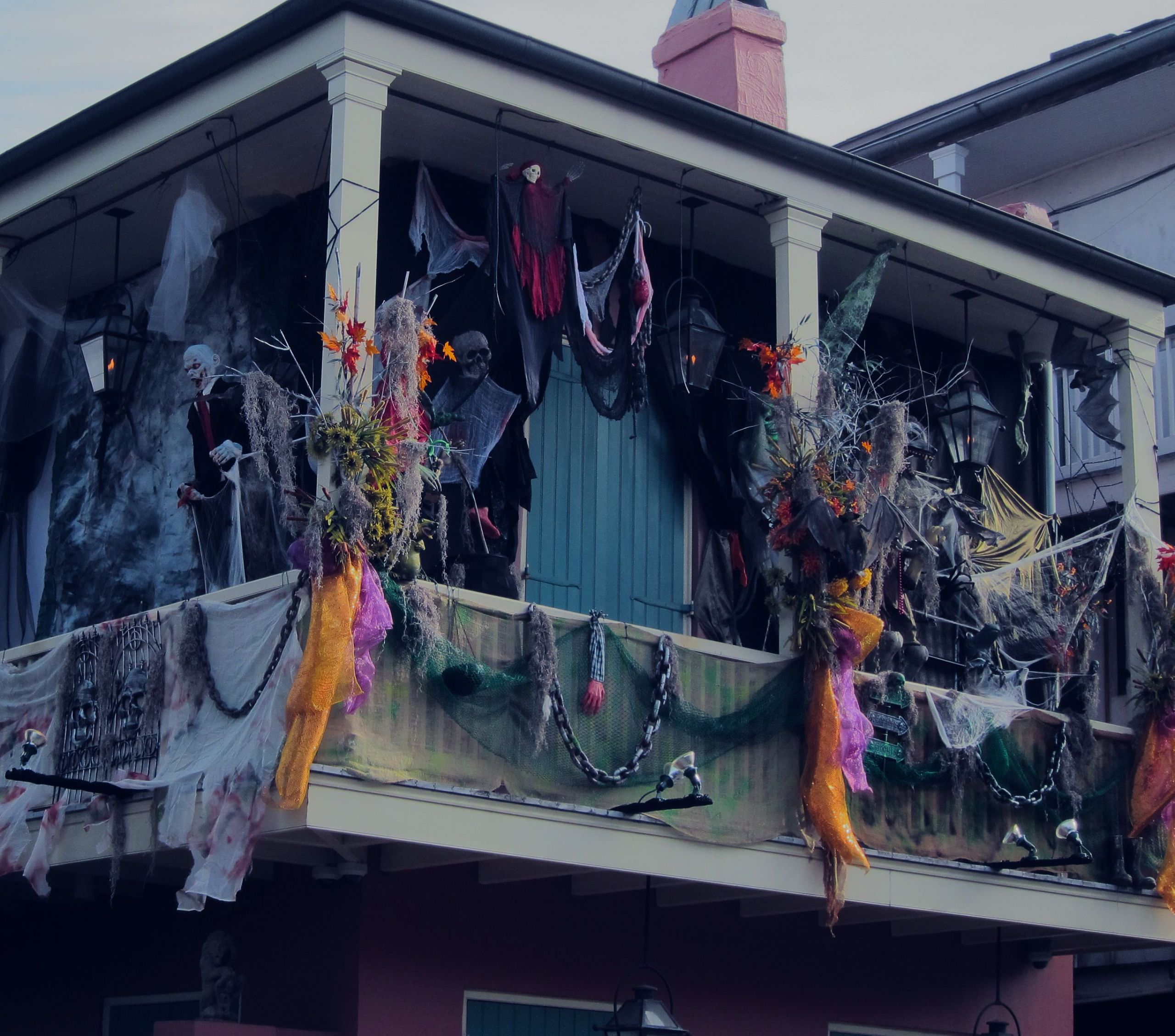Halloween Balcony Decorating Ideas
 Halloween decorations New Orleans balcony French Quarter