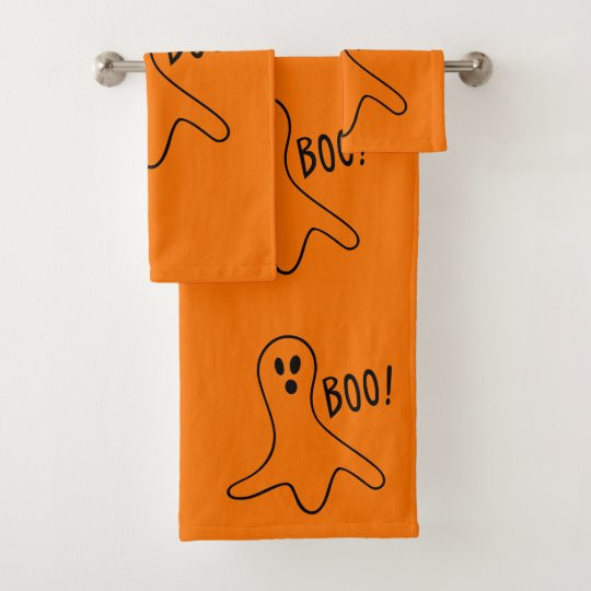 Halloween Bathroom Towels
 Halloween Spooky Ghost 4Joey Bath Towel Set