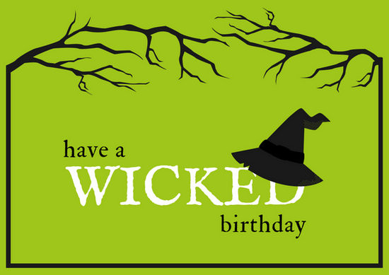 Halloween Birthday Card
 Green Wicked Halloween Birthday Card Templates by Canva