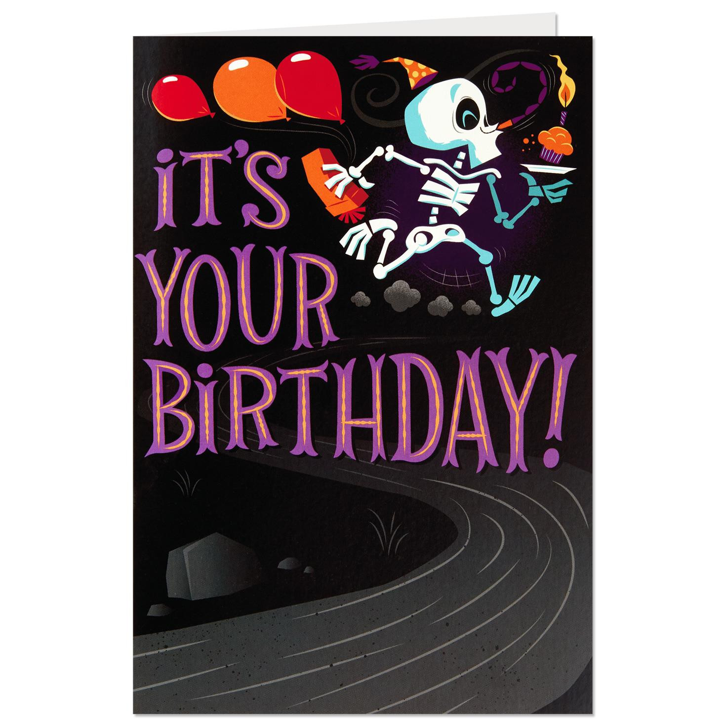 Halloween Birthday Card
 Party Skeletons Pop Up Halloween Birthday Card Greeting