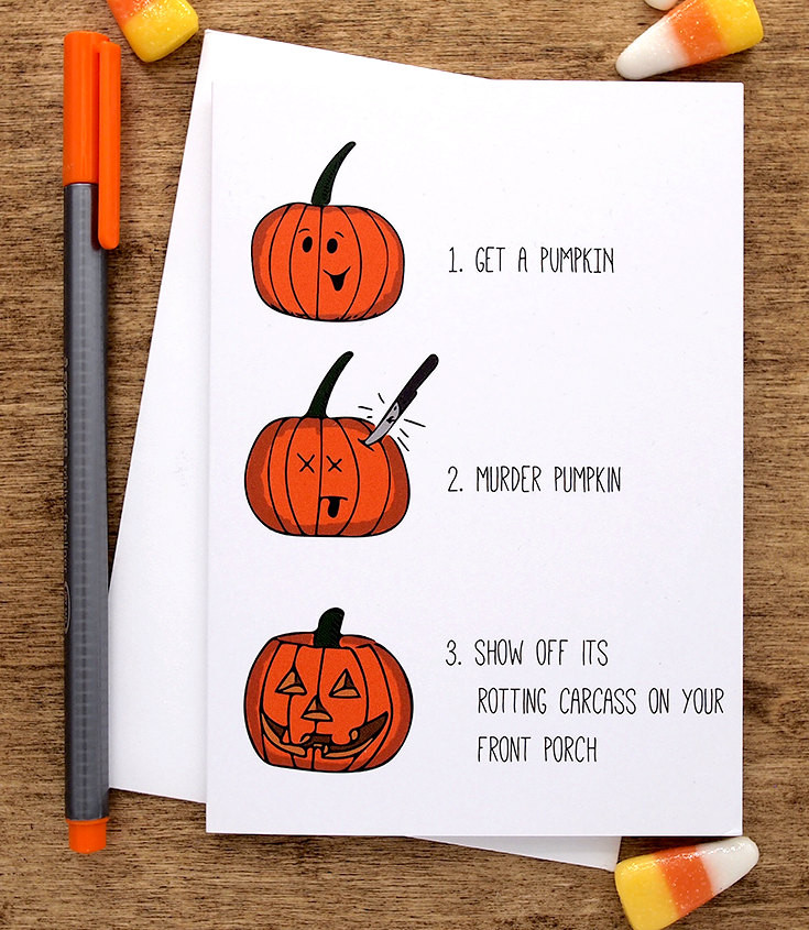 Halloween Birthday Card
 Funny Halloween Card Halloween Greeting Card Funny Happy