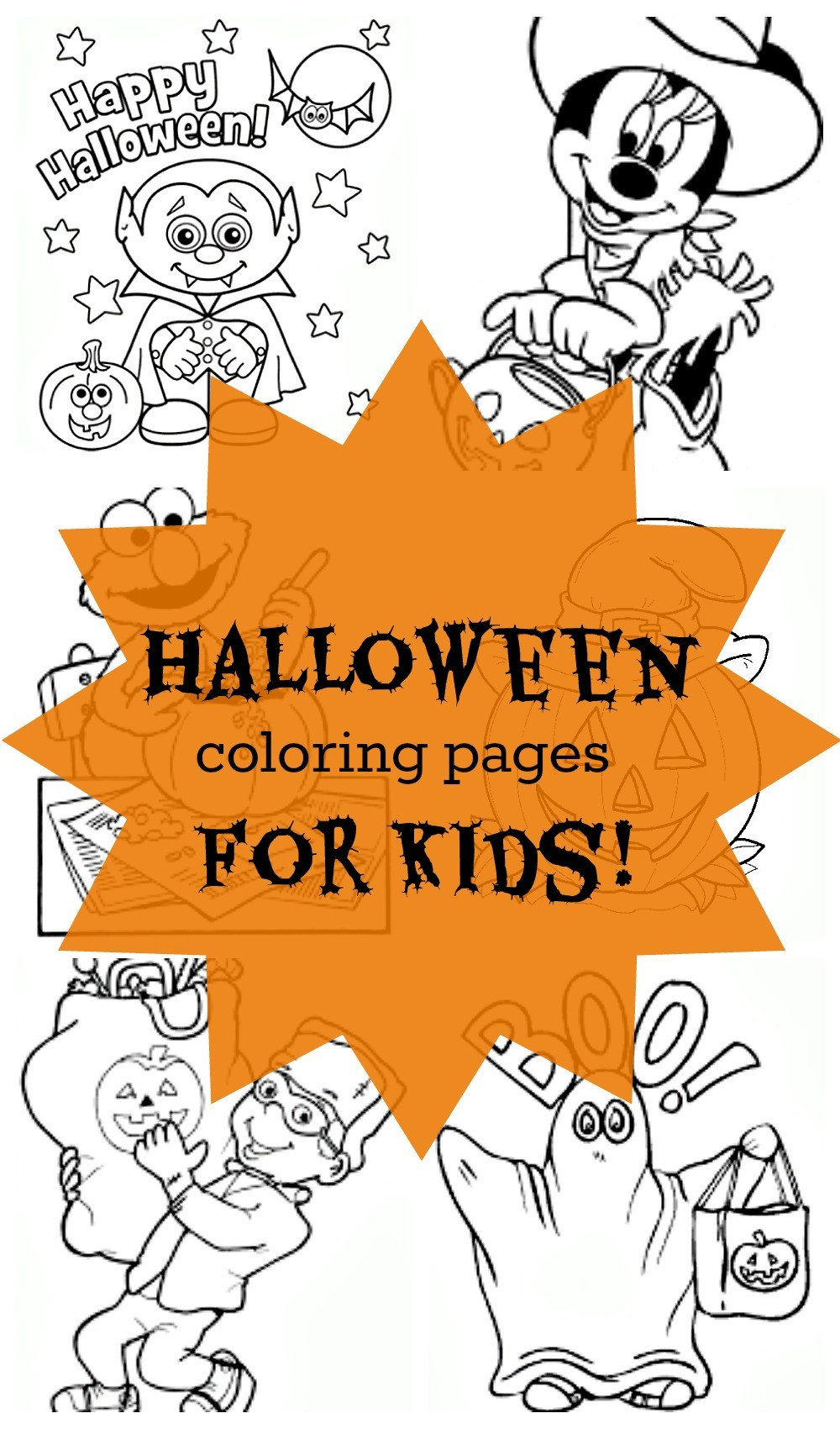 Halloween Coloring Books For Kids
 24 Free Printable Halloween Coloring Pages for Kids