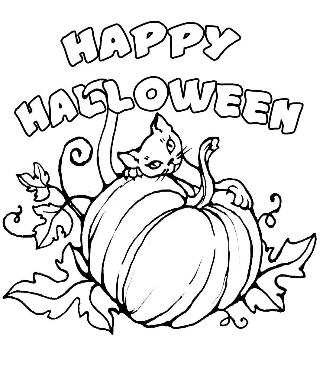 Halloween Coloring Books For Kids
 Printable Happy Halloween 2019 coloring pages for Kids