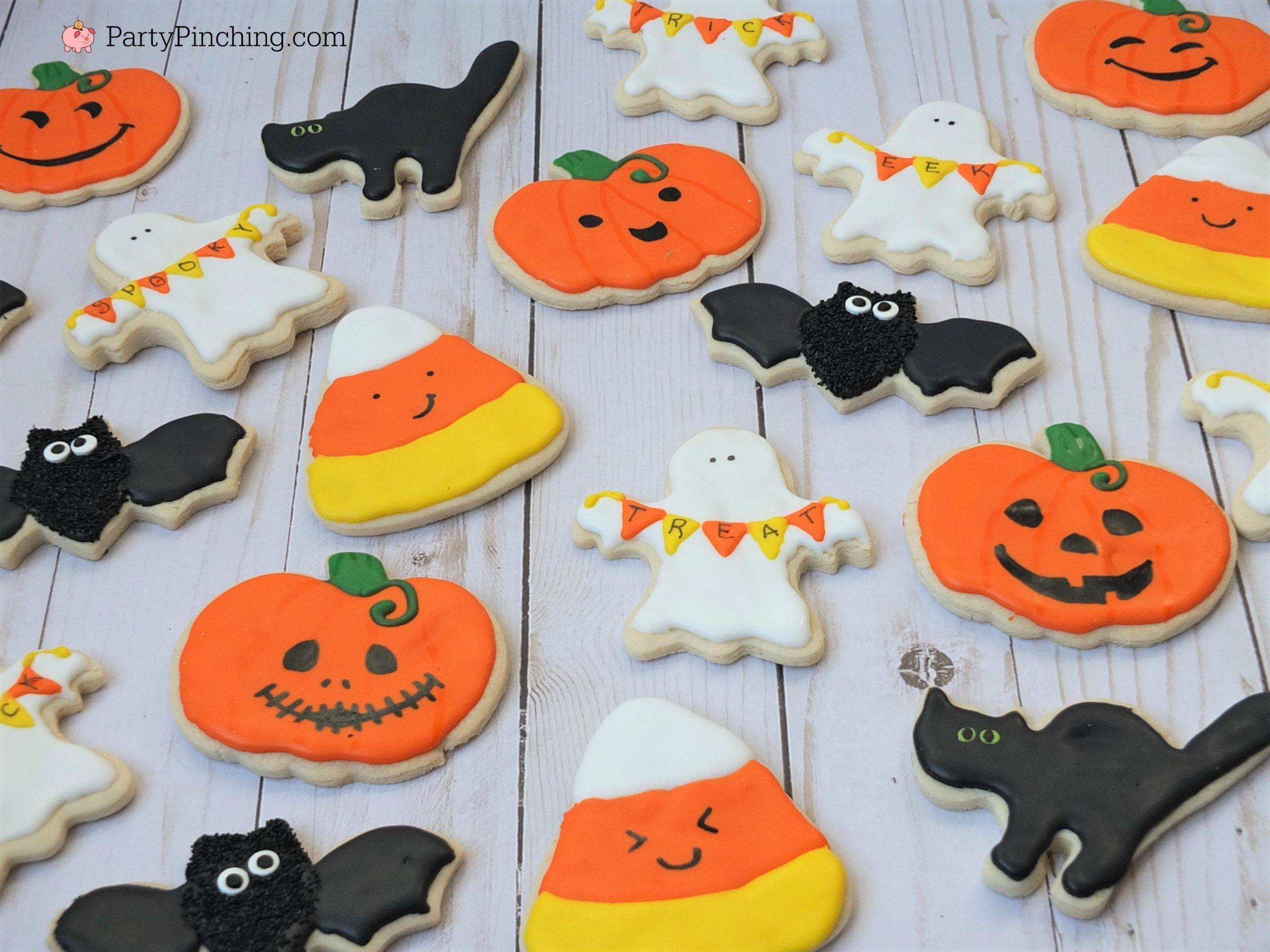 Halloween Decorated Sugar Cookies
 Halloween sugar cookies decorated ghost banner cookies