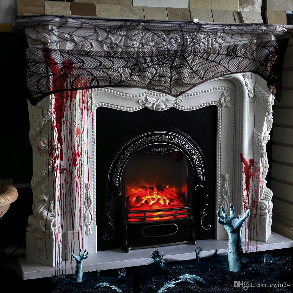 Halloween Fireplace Screen
 2019 Fireplace Mantle Scarf Cover Headboard Bed Screen