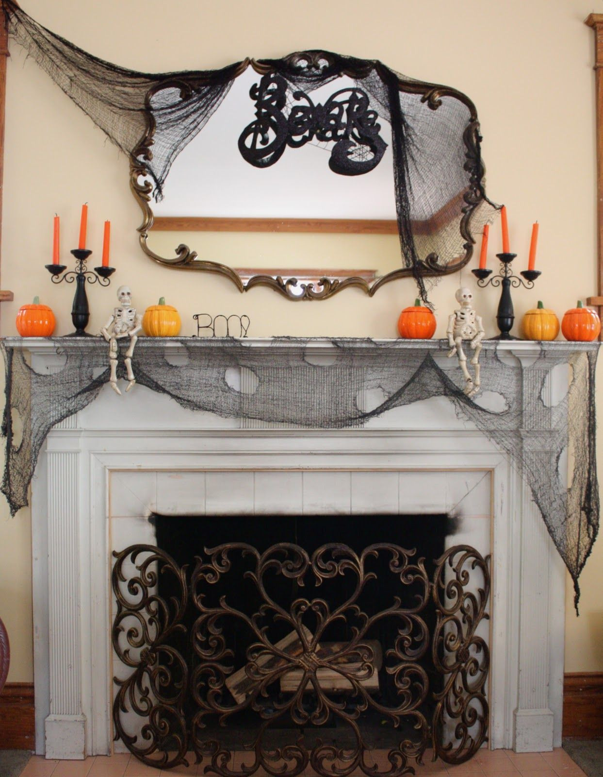 Halloween Fireplace Screen
 fireplace screen