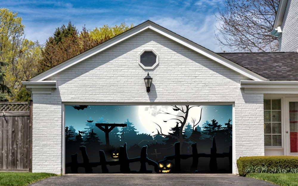 Halloween Garage Door Covers
 Halloween Garage Door Decorations Billboard Covers Art