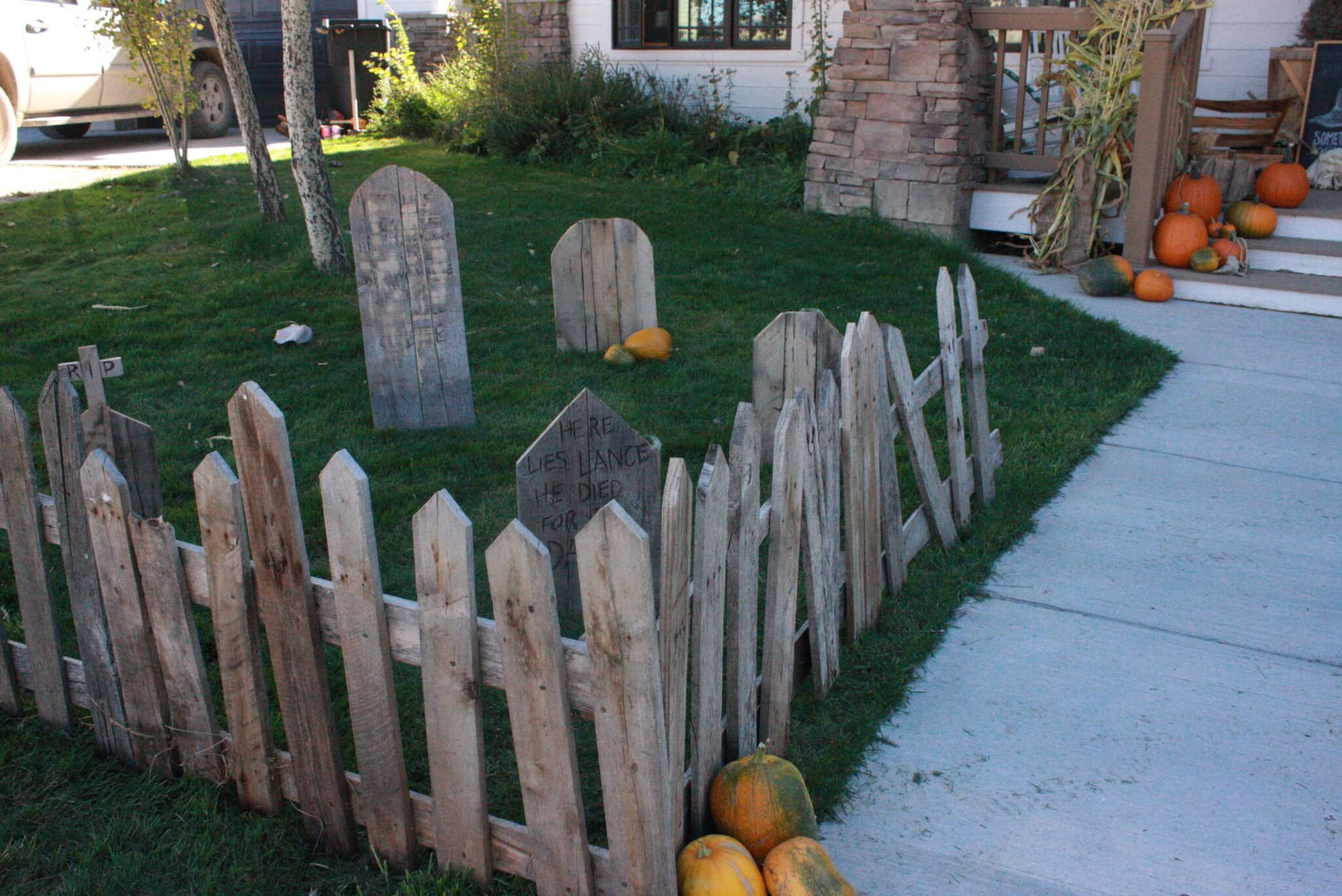 Halloween Graveyard Fence
 My Spooky Pallet Graveyard Twelve Main