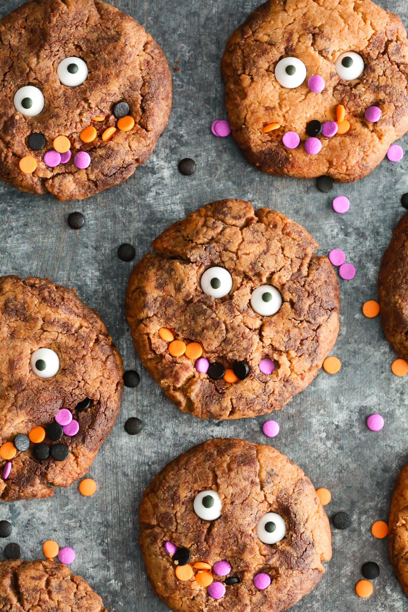 Halloween Monster Cookies
 Gluten free Halloween Monster Cookies Primavera Kitchen