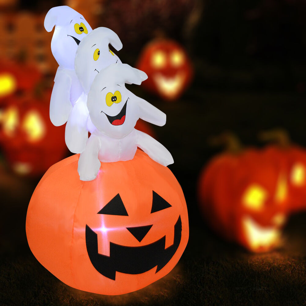 Halloween Outdoor Inflatables
 5FT Inflatable Halloween Ghosts Pumpkin Decoration Yard