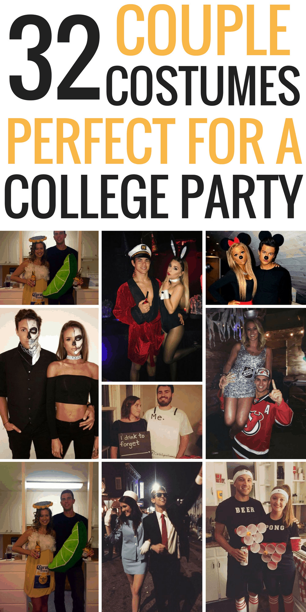 Halloween Party Ideas For College Students
 32 Easy Couple Costumes To Copy That Are Perfect For The