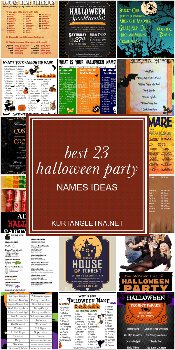 Halloween Party Names Ideas
 Best 23 Halloween Party Names Ideas