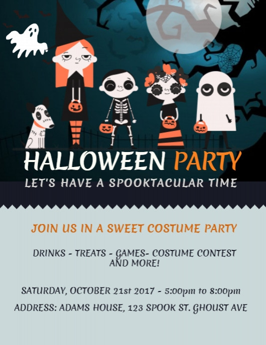 Halloween Party Poster Ideas
 Halloween Costume Party Flyer Template