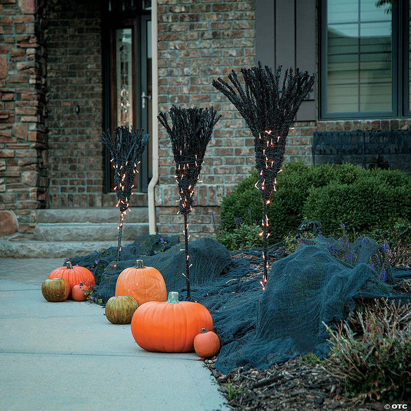 Halloween Path Lights
 Broomstick Path Light Markers Halloween Décor Discontinued