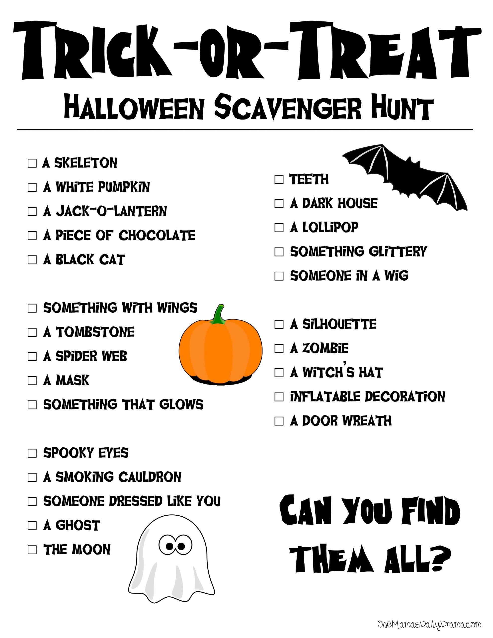 Halloween Scavenger Hunt Ideas
 halloween scavenger hunt