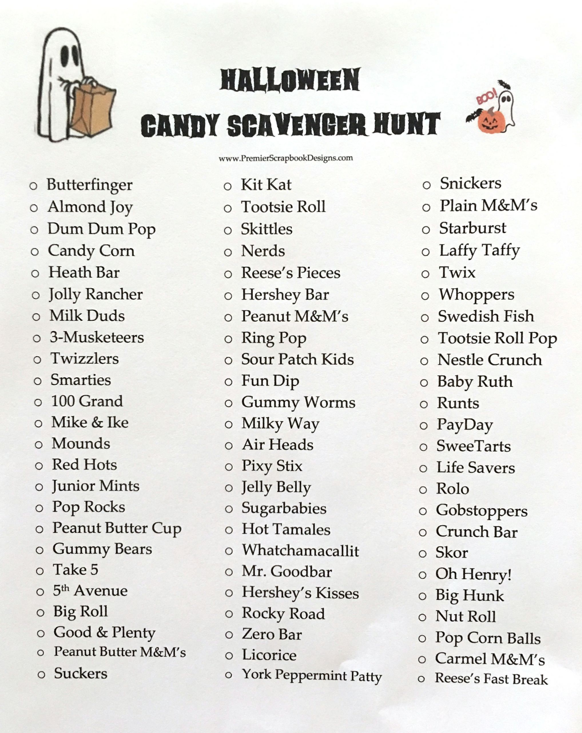 Halloween Scavenger Hunt Ideas
 Halloween Candy Scavenger Hunt Get your FREE printable