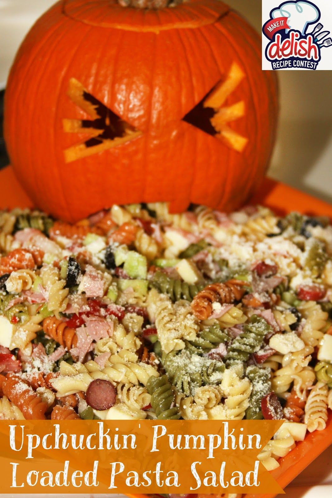 Halloween Side Dishes
 UpChuckin Pumpkin Loaded Pasta Salad Recipe