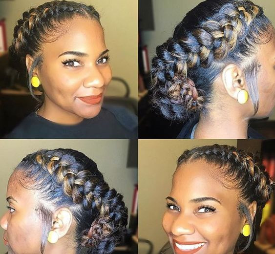Halo Braid Hairstyle
 African American Natural Hairstyles for Medium Length Hair