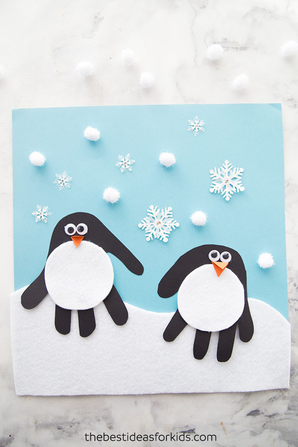 Hand Art For Kids
 Handprint Penguin The Best Ideas for Kids