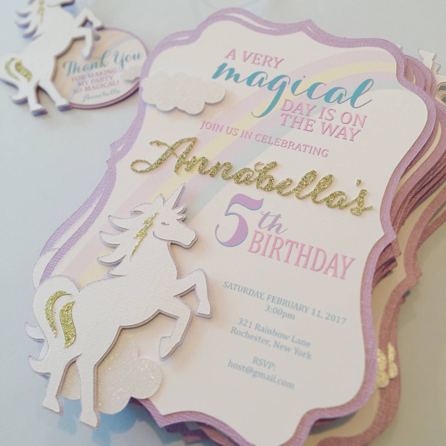 Handmade Birthday Invitations
 Unicorn Birthday Invitation Handmade Invitation Magical