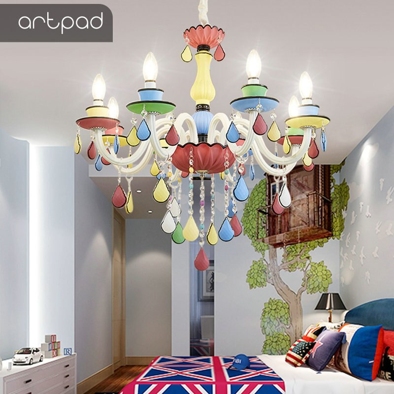 Hanging Lights For Kids Room
 Artpad American Art Bedroom Pendant Lights For Kids Room
