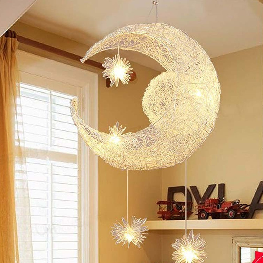 Hanging Lights For Kids Room
 ASCELINA Moon&Star Pendant Lights Kid s Room Lighting